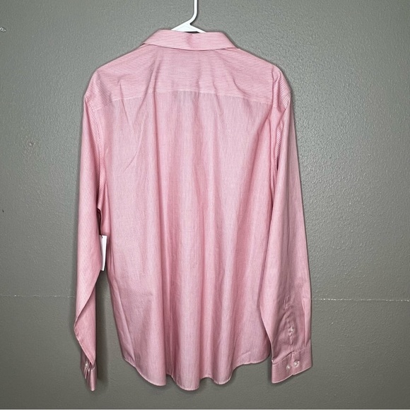 NEW Calvin Klein Mens XXL Slim Fit Button Up Shirt Infinite Cool Pink Striped - Picture 9 of 11